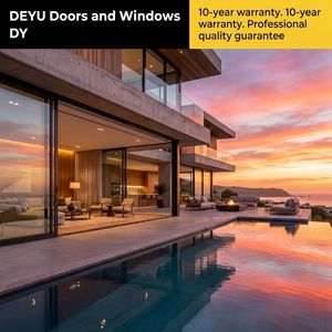 Porte patio coulissante et relevable en aluminium DEYU Premium série 128, homologuée NAFS, résistante aux ouragans, grande porte coulissante en verre - Product Image 2