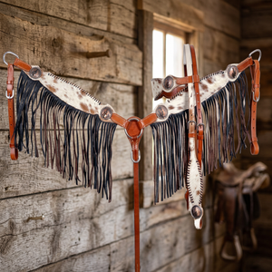 Ensemble de selle western en cuir véritable, léger, durable et de qualité supérieure, personnalisable, nouveau style saisonnier, comprend la selle, le collier de poitrage et la têtière. - Product Image 3