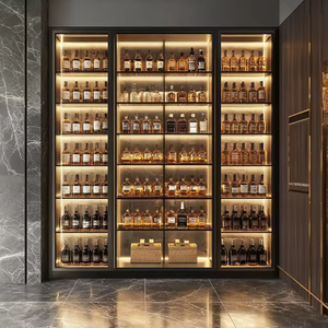 Estante de madera para vino DIY con función de refrigeración, estante de exhibición de estilo de panel para uso de muebles de bodega en el hogar - Product Image 5
