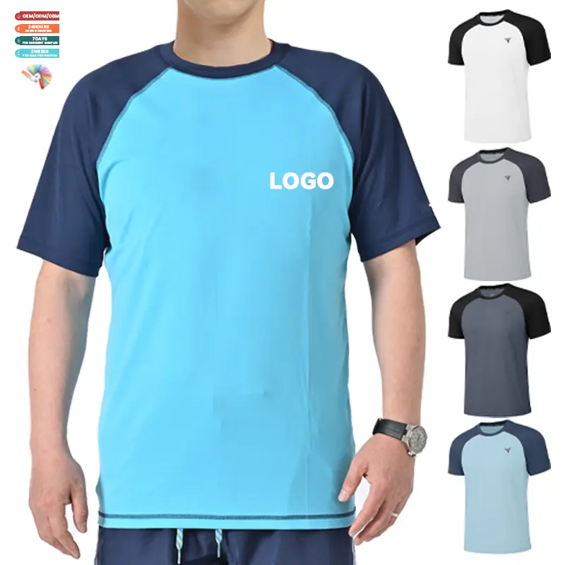 100% Polyester individueller Logodruck Übergröße Streetwear stilvolle Herren solides T-Shirt