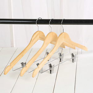 <span class=keywords><strong>Colgador</strong></span> de <span class=keywords><strong>madera</strong></span> P66 para supermercado, para hotel, perchas de <span class=keywords><strong>madera</strong></span> con Clip para ropa seca - Product Image 1