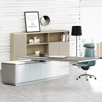 Lujo moderno estilo de madera diseño de fábrica al por mayor Gran oferta OEM personalizado muebles de oficina de madera mesa de oficina ejecutiva Escritorio
