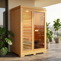 Sauna intérieur moderne personnalisé pour 2 personnes en bois de pruche canadien