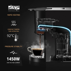 เครื่องชงกาแฟแคปซูล Dsp Professional 1450W ระบบทำความร้อนเร็ว พร้อมระบบควบคุมอุณหภูมิคงที่ - Product Image 1