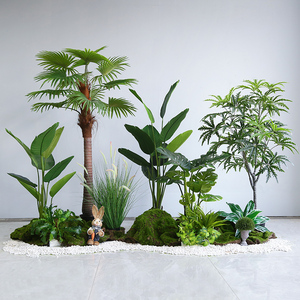 Jardín Paisajismo Combinación Estilo Suite Plantas artificiales Árbol Decoración para <span class=keywords><strong>el</strong></span> hogar Bonsai Árbol Plantas <span class=keywords><strong>de</strong></span> plástico Macetas Plantas <span class=keywords><strong>de</strong></span> Palma falsas - Product Image 3