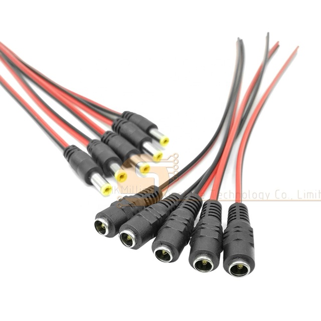Power DC jack Cable/Socket / Plug 5.5x2.1 / 5.5x2.5 / 3.5x1.3 mm Male Female Plug DC Connector