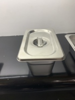 JJD 1/9 150MM Bac Gastronorme en Acier Inoxydable GN, Conteneur pour Crème Glacée, Plat de Service Buffet en Métal de Qualité Alimentaire, Chauffe-Plats Commercial