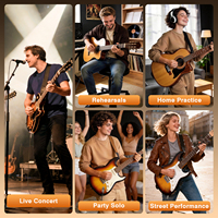 Amplificateur de guitare analogique 10W en gros avec Bluetooth 5.1, modes Clean et Distortion, entrée jack 1/4, ampli d'entraînement pour guitare électrique et basse
