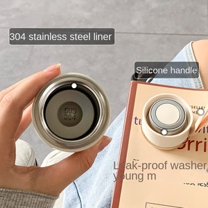 Tùy Chỉnh Thép Không Gỉ Đôi Tường Du Lịch Chai Nước Nóng Với Dây Đeo Mới Độc Đáo Xách Tay 350Ml Leakproof Chân Không <span class=keywords><strong>Thermos</strong></span> <span class=keywords><strong>Flask</strong></span> - Product Image 5