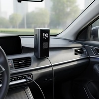 Gonfleur de pneus de voiture portable avec écran LCD en matériau ABS, certifié CE, moniteur de pression des pneus, conception filaire, câble de chargeur de voiture 3M
