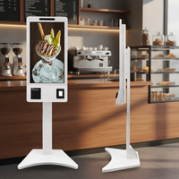 Kiosque tactile LCD personnalisé de 15,6 pouces pour centre commercial, machine de commande de billets en libre-service, compatible Android/Windows, utilisation en intérieur