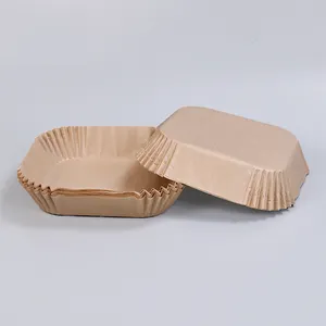 Greast Proof Backmatte Mikrowellenbraten nichtklebend 100 Stück Silikon-Luftfritteuse Einwegpapierfutter pergamentpapier