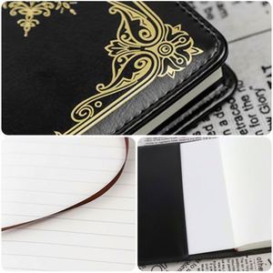 Low MOQ Password <b>Notepad</b> Custom Gold Stamping Lock Waterproof Leather Hardcover <b>A5</b> 80 Sheets Thread Sewing - Product Image 3