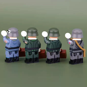 Figurines de soldats allemands de la Seconde Guerre mondiale, <span class=keywords><strong>patrouille</strong></span> militaire en montagne, armes, accessoires, fournitures médicales, sac à main de soldat, jouets de construction - Product Image 2