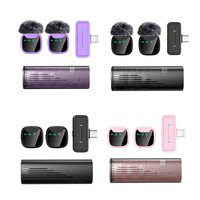 Microphone sans fil professionnel 2,4 GHz pour téléphone, kit lavalier mini plug-and-play avec clip magnétique pour diffusion en direct