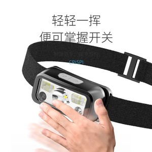Crispi Headlamp Led Rechargeable Waterproof Lightweight Portable With <b>Dimmer</b> For Fishing Night Use - Product Image 1