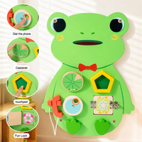 Tablero de Actividades Sensoriales Inspirado en Montessori, Tablero de Madera con Animales, Juguete de Aprendizaje de Motricidad Fina, Panel de Pared para Niños, Juguete Educativo