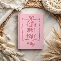 Journal de prière personnalisé de haute qualité avec logo personnalisé promotionnel, couverture rigide, foi avant la peur