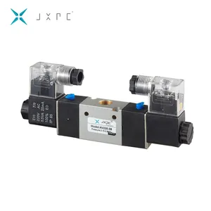 JXPC वायवीय 4V220-08 एल्यूमीनियम कई गुना तारों आरेख हवा Solenoid वाल्व