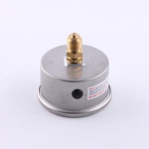 เกจวัดแรงดันแบบคอมโพสิตสำหรับงานหนัก ตัวเรือนสแตนเลส 304 ผิวด้าน ขั้วต่อทองแดง ขนาด 63 มม. เกจวัดแรงดันแบบเติมน้ำมัน - Product Image 4