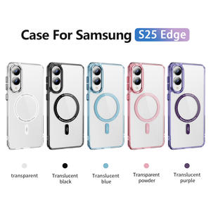 Funda magnética de lujo de alta transparencia, funda de carga inalámbrica, funda antiamarillamiento a prueba de golpes, funda de TPU + acrílica para S25 <span class=keywords><strong>Edge</strong></span> - Product Image 2