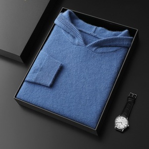 高品質カシミヤフーディー メンズ OEM 無地 ソフト 長袖 ウール プルオーバー フード付き カスタム 卸売 - Product Image 6