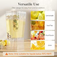 Distributeur de boissons de 3 gallons pour fêtes, grand récipient à boissons transparent avec robinet, pichet à eau pour l'accueil