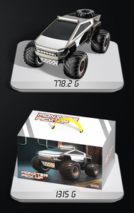 JJRC cyberpunk 4x4 off-road gps-kích hoạt xe tải quái vật kim loại điều khiển từ xa RC xe mô hình với USB sạc và sạc cơ sở - Product Image 3