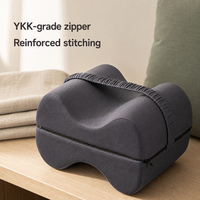 Coussin de genou en mousse à mémoire de forme tricotée en vrac avec sangle pour dormeurs latéraux, coussin de grossesse amovible et lavable, OEM/ODM Marque Privée