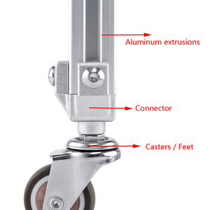 רגל סוגר אלומיניום פרופיל m6/m8/m8/m10/m12 casters casters 2020/3030/4040 ברגל - Product Image 5