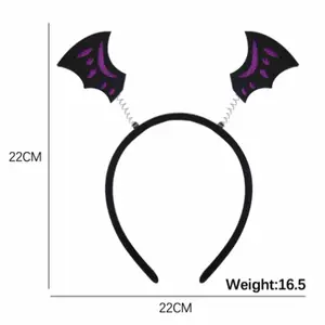 Halloween Bat Wing Headband Bat Hair Bands Bat Ears Hair Hoop for Halloween Party Cosplay Dress Up Costume Accessories