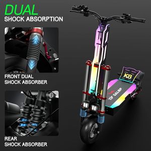 Scooter Adult Foldable Dual Motor Speed 50MPH Range <b>70</b> Miles <b>12</b> Inch Street Tires Suspension Dual Motor Quick Acceleration - Product Image 6