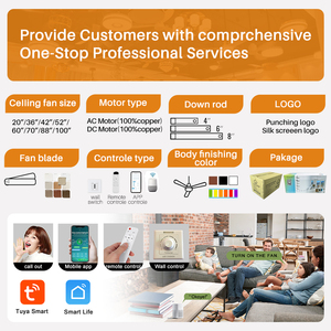 <span class=keywords><strong>Ventilateur</strong></span>-Lustre de 42 Pouces, <span class=keywords><strong>Ventilateur</strong></span> de <span class=keywords><strong>Plafond</strong></span> Invisible Rétractable Intelligent, Intensité Variable 3 Couleurs avec Lumière Ventilador De Techo - Product Image 3