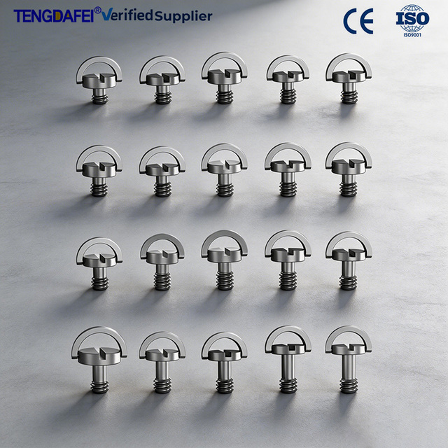 High Quality Stainless Steel 1/4 M2-M8 Hidden Metal Quick Release Screws D Ring Tripod Mounting Stand Monitor Camera Accessory