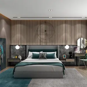 One Stop Furniture Solution moderne modèle 3d service de design d'intérieur ensembles de chambre à coucher meubles