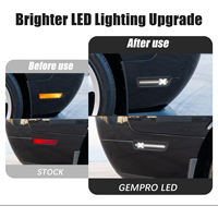 Lampu Penanda Samping Mobil LED Model Smoked Lens X Style untuk Dodge Challenger 2008-2014 Lampu Bumper LED Putih 68043394AA 4 Buah