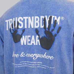 TOPSHOW Custom 3D Puff Print Logo No <b>String</b> <b>Hoodie</b> Heavy Weight Men's Drop Shoulder Unisex Oversized Vintage Acid Wash <b>Hoodie</b> - Product Image 5