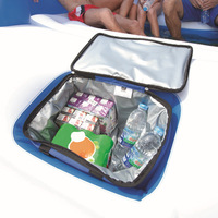 Île flottante gonflable de 389*274 cm pour 6 à 8 personnes, avec auvent, pour lac, piscine, rivière