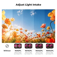 Juego de Filtros Híbridos ND y PL K&F Concept, Resistentes al Agua y a los Arañazos, 2 en 1, ND8/PL, ND16/PL, ND32/PL, ND64/PL, para DJI OSMO Pocket 4 Pro