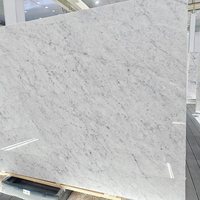 Dalle de marbre blanc poli Bianco Carrara pour plan de travail de cuisine, revêtement mural et de sol intérieur de salle de bain, décoration de villa