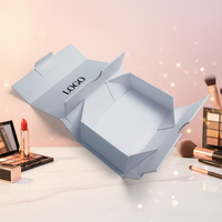Boîte cadeau cosmétique pliable en papier rigide de qualité supérieure, écologique, réutilisable, avec impression personnalisée, pour cosmétiques et maquillage