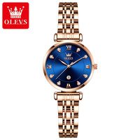 Montre à quartz pour femme OLEVS 5866, bracelet en acier inoxydable, élégante, tendance, design minimaliste et luxueux, OEM ODM personnalisé.