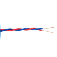 Cable Eléctrico Flexible de Cobre CCA con Aislamiento de PVC, Par Trenzado Doble, 2x0.75 1 1.5 2.5mm