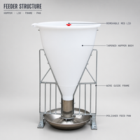 Mangeoire automatique pour bétail, type sec/humide, pour l'alimentation des bovins, des moutons et des chèvres en ferme