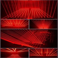 Barre de projecteurs mobiles professionnelle à 8 faisceaux laser rouges, sonorisée, avec rideau de pluie, éclairage de scène oscillant DMX512 pour DJ, discothèque et boîte de nuit