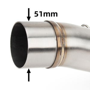 Modification d'échappement de moto en acier inoxydable, tuyau intermédiaire 51 mm pour <span class=keywords><strong>Kawasaki</strong></span> Ninja250 Ninja400 Ninja500 Z250 <span class=keywords><strong>Z400</strong></span> Z500 2017-2025 - Product Image 4