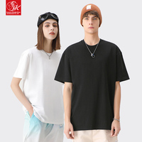 T-Shirt Oversize SK Personnalisé avec Logo Imprimé, Style Streetwear, Coton Lourd de Haute Qualité 100% Unisexe, Sérigraphie Pro Club, DTG