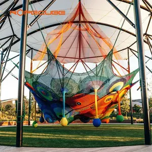 Ropucube Luar Ruangan Tali Pelangi Net Trampolin Taman Kombinasi Super Besar Unpowered Climbing Paradise Nebula Eksplorasi