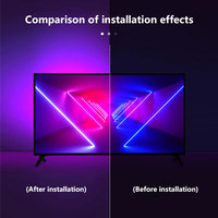 Guirlandes lumineuses LED RGB intelligentes Joystar 2,5 m, alimentées par USB, télécommande, capteur de mouvement, CRI 80, PVC, PCB noir, décoration de jeu et de maison
