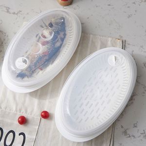 Customized Microwave Steamed Fish Containerfor Microwave Oven Large <b>Steamer</b> Buns Heating Steamed Fish Container - Product Image 2